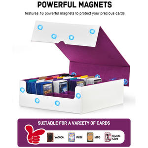 JUZI Amazons Venta caliente Caja <span class=keywords><strong>de</strong></span> cubierta <span class=keywords><strong>de</strong></span> cuatro filas con tapa <span class=keywords><strong>de</strong></span> extracción Capacidad <span class=keywords><strong>de</strong></span> PU 3000 + Commander Yugioh Graded Naipes <span class=keywords><strong>Cajas</strong></span> <span class=keywords><strong>de</strong></span> cubierta Tcg - Product Image 2