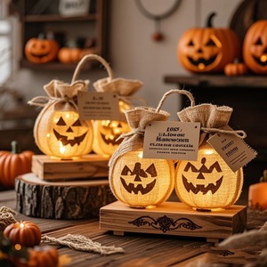 Lanterne Citrouille d'Halloween Lumineuse Portable pour Enfants – Seau pour Friandises, Petit Cadeau, Prix Usine, Vente Chaude - Product Image 2