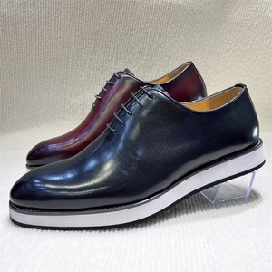 Zapatos Casuales de Diseño Nuevo al por Mayor de Fábrica para Hombre, Zapatos de Vestir con Cordones Oxford de Cuero Genuino, Tendencia de Moda Otoñal para Fiestas - Product Image 4