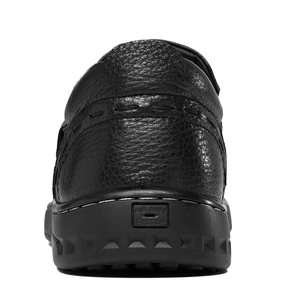 Mocassins décontractés italiens noirs en cuir de haute qualité pour hommes chaussures à enfiler à semelle souple pour hommes chaussures <span class=keywords><strong>bateau</strong></span> de fête - Product Image 3