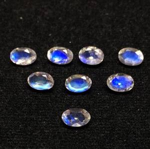 Venta al por mayor IGI certificado 4x6mm Arco Iris Natural piedra lunar calidad AAA plata azul fuego Color calidad fina ovalada piedra preciosa suelta - Product Image 6