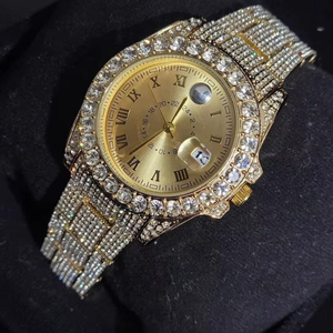 High Quality End Moissanite Diamond Quartz <b>Watch</b> Luxury <b>Ice</b> <b>Out</b> Hip Hop Style Wrist <b>Watch</b> for Men Available At Best Market Price - Product Image 1