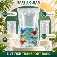 Sac de transport pour poissons vivants 180 microns, 30*50, haute transparence, pour l'aquaculture et les grossistes en produits de la mer - Fournisseur Fabricant