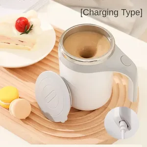 Taza Mezcladora Automática Recargable, Taza Mezcladora de Café Portátil de Acero Inoxidable con Rotación Magnética, Utensilios para Beber en Casa - Product Image 2
