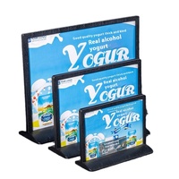 Panneau d'affichage lumineux écologique en gros DT-P04, modèle 5W, luminosité 100cd/m2, pour menu de bar à thé au lait, carte de table A4