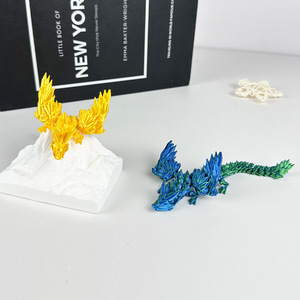 Modellino di Drago Volante in Cristallo Colorato Stampato in 3D, 14,1 cm, Ornamento da Scrivania, Artigianato Artistico, Action Figure Articolata, Regalo - Product Image 3