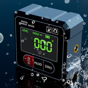 4*90 °   0.2 °   Dubbele laser vierzijdige magnetische digitale hellingshoekmeter met neutraal zwart label, gradenboog, waterpas en hellingsmeter - Product Image 3