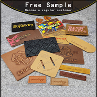 Patchs de chapeau rectangulaires en cuir PU lavable, personnalisables au laser, auto-adhésifs, gaufrés, avec forme personnalisable et de haute qualité