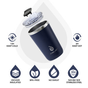 Gobelet isotherme à double paroi en acier inoxydable de luxe de 20 oz - Product Image 4