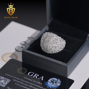 Fashion 925 <strong>Silver</strong> <strong>Rings</strong> for <strong>Men</strong> Moissanite Iced Out Moissanite Hip Hop Jewelry High Quality Diamond Pass Diamond Test with GRA - Product Image 3