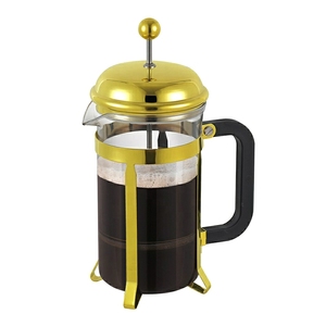 Personnalisé 350ml 600ml 800ml 1000ml Outils à café en verre Argent Doré Café et thé Presse française Pot Tasse à café Maker - Product Image 4