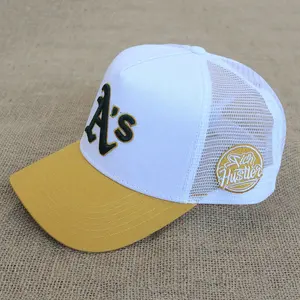 Cappelli camionista bicolore personalizzati personalizzati a 5 pannelli in maglia da Baseball