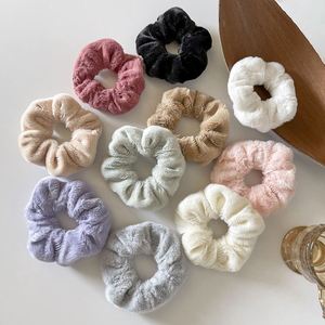 Custom Fashion Elastic Scrunchies Plush Soft Fur Fluffy <b>Cute</b> Sweet Hair Ties Accessories <b>Headbands</b> for Women and Girls - Product Image 1