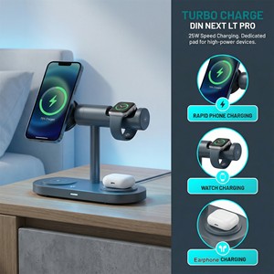 <span class=keywords><strong>Chargeur</strong></span> sans fil magnétique 25W en gros avec ventilateur de refroidissement actif et veilleuse, station de charge <span class=keywords><strong>7</strong></span>-en-1 pour <span class=keywords><strong>iPhone</strong></span> 17 15 Pro Max Iw39 - Product Image 5
