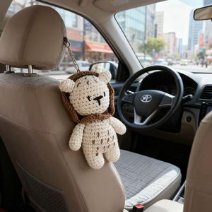 Crochet personnalisé Amigurumi Lion jouet fil doux Mini Lion hochet et PP coton couette éducatif bébé peluche cadeau - Product Image 4