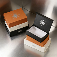 Scatola Rigida Personalizzata a Conchiglia in Cartone Nero, Confezione Regalo Quadrata con Chiusura Magnetica, Impermeabile, Laminazione Opaca di Alta Qualità con Goffratura
