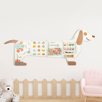 Juguete Educativo de Madera para Niños, Tablero de Actividades con Diseño de Cachorro, Laberinto de Movimiento Multifuncional, Juego de Aprendizaje Temprano con Dibujos Animados