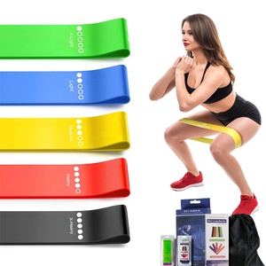 Hoogwaardige 5-delige Roze Tpe Latex Workout Stretch Bandjes Set Elastische Weerstand Booty Fitness Loop Bands Yoga Gym Fitness Tassen - Product Image 2