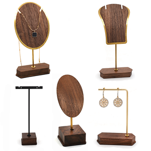 <span class=keywords><strong>G3220</strong></span>, venta al por mayor, accesorios de fotografía, soporte de barra en T de Metal, soporte de joyería, collar, pendiente, estante de exhibición de joyería de madera - Product Image 1