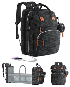 Sac à langer imperméable, sac à dos de grande capacité, sacs à langer pour bébé avec table à langer - Product Image 1