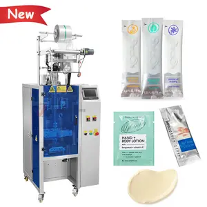 Machine d'emballage verticale automatique de sachets de crème de lotion d'huile de noix de coco machine d'emballage de gel d'échantillon de cosmétiques