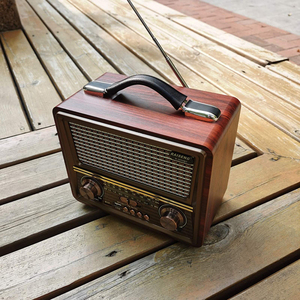 Radio Portátil Retro Vintage R-2055BT Raiseng R-2055 de Madera con Antena, Altavoz Hi-Fi AM SW FM con Transformador - Product Image 5