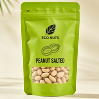 Sacs en plastique Mylar avec fenêtre transparente d'un côté, fermeture éclair, soufflet, impression numérique, finition mate ou brillante, encoche de déchirement