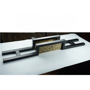 Manija de puerta negra mate de acero inoxidable para puerta principal - Product Image 1