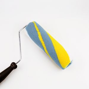 Brosse de <span class=keywords><strong>rouleau</strong></span> de peinture de polyester de vente chaude de 9 pouces avec la poignée en plastique pour les rouleaux de peinture de concepteur de <span class=keywords><strong>rayure</strong></span> large de mur - Product Image 3