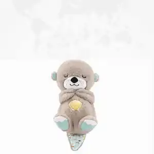 Nouveau-né confort câlin poupée sommeil jouet petit chat personnalisé lapin ours loutre bébé jouet musique éducation précoce jouet