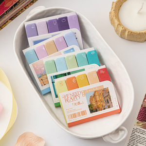 150 hojas/paquete, etiquetas <span class=keywords><strong>de</strong></span> índice, alto valor estético, etiquetas creativas, pegatinas, corazón <span class=keywords><strong>de</strong></span> niña, oración, combinación <span class=keywords><strong>de</strong></span> colores - Product Image 4