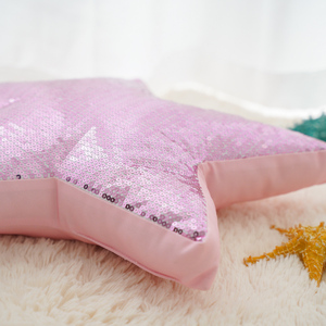Cojín de espuma viscoelástica con forma de estrella para decoración del hogar, almohada decorativa hecha a mano con lentejuelas, en forma de corazón, para vacaciones - Product Image 5