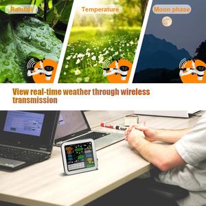 주변 전문 기상 관측소 무선 100m 송신기 USB 가능 빅터 0345 홈 휴대용 일기 예보 - Product Image 5