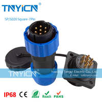 Nouveau Style IP68 connecteur rapide I forme montage sur panneau SD20-7Pin M20 10A mâle femelle câble fil presse-étoupe manchon connecteurs étanches