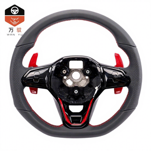 Volant sport en cuir et fibre de carbone amélioré pour modèles Volkswagen <span class=keywords><strong>Golf</strong></span> Polo <span class=keywords><strong>GTI</strong></span> et pour Série 6 M3 Série 2 - Product Image 1