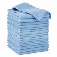 Paños de Limpieza de Microfibra de Alta Densidad Color Azul Cielo, Sin Pelusa, 40x40, 400GSM, Reutilizables, Lavables, para el Hogar, Cocina, Detallado de Autos