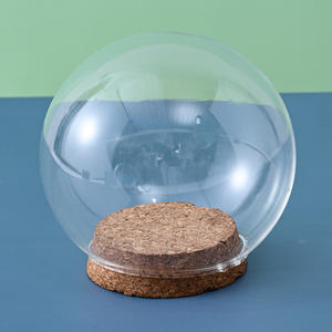 烘焙蛋糕球形高硼硅玻璃罩永生花圆形防尘罩LED灯罩软木瓶工厂批发 - Product Image 3