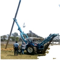 Plataforma de perforación de montaje de poste montada en tractor Máquina de perforación de agujeros de 3 metros de profundidad