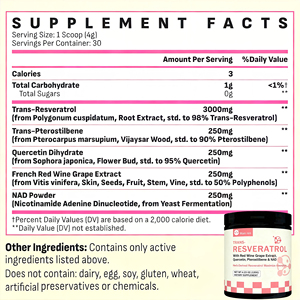 Complément alimentaire de haute qualité sans sucre 4000 mg NAD Nicotinamide et complément alimentaire en poudre de trans-resvératrol <span class=keywords><strong>d</strong></span>érivé des plantes avec de la quercétine - Product Image 2