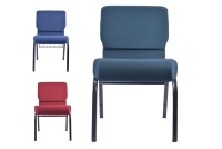 Chaises d'église rembourrées en métal empilables et imbriquées, meubles de théâtre et d'auditorium bon marché en gros