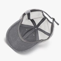Gorra de béisbol de malla de 6 paneles, lavable, 100% algodón, estilo casual deportivo unisex, ajustable, con bordado personalizable, para viaje