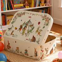 Valise décorative en papier d'emballage de jouets de vêtements pour enfants de luxe avec impression personnalisée boîte en carton cadeaux pour bébé