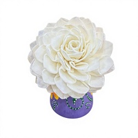 Fleurs artificielles de qualité supérieure faites à la main personnalisables, lotus blanc, qualité A+, décoration d'intérieur pour les occasions festives à prix minimal