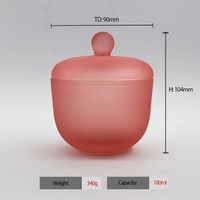 LANGXU Pot à bougie noir givré en verre à paroi épaisse, matériau durable et robuste, récipient vide pour une utilisation à long terme et réutilisable, décoration