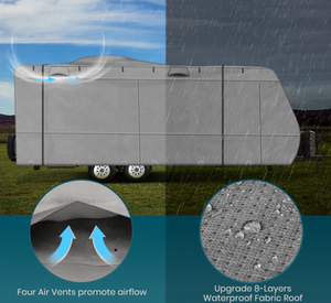 Prix d'usine Housse <span class=keywords><strong>de</strong></span> <span class=keywords><strong>camping</strong></span>-<span class=keywords><strong>car</strong></span> étanche <span class=keywords><strong>Protection</strong></span> contre la grêle résistant aux UV Caravan Travel Trailer RV Cover - Product Image 4