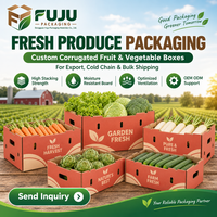 Boîtes rigides ondulées personnalisables haut de gamme, écologiques et robustes FUJU, tendance mode, pour l'agriculture, les fruits et les légumes