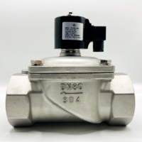 Grande Taille 3 pouces DN80 Acier Inoxydable 304 316 24V 12V Normalement Ouvert Fermer NPT BSPT Fileté SS Électrovanne