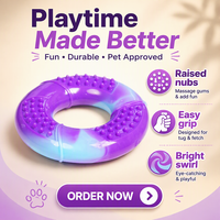 Jouet interactif en caoutchouc pour chien, TPR durable et indestructible, jouet à mâcher qui distribue des friandises, jouet qui couine pour petits chiens, jeu à la maison, soulagement de l'ennui