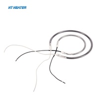 Élément chauffant rond flexible en fibre de carbone à infrarouge lointain, tube chauffant électrique pour four 220V 1100W 1200W
