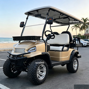 Voiturette de golf électrique tout-terrain 4 places personnalisée avec pneus amortisseurs pour sites touristiques et excursions en extérieur - Product Image 1